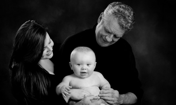 A black and white studio portrait created by Isabelle Guillen in A black and white studio portrait created by Isabelle Guillen in